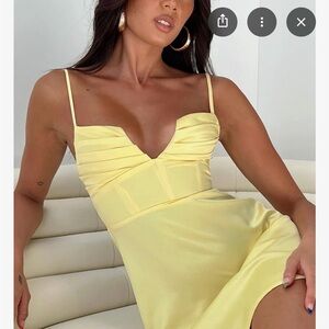Princess Polly Yellow Mini Dress New